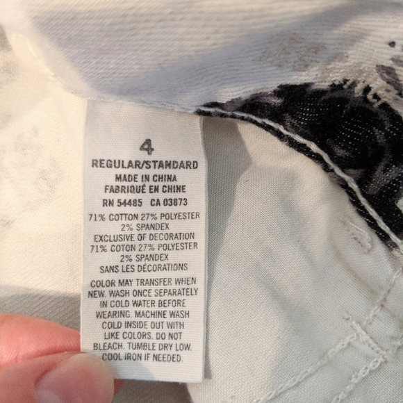 American Eagle Black White and Gray Floral Skinny Jeans - Picture 7 of 10